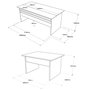 Hanah Home Conjunto de muebles de oficina Vs6-Cga con Mesa de estudio y Mesa nido